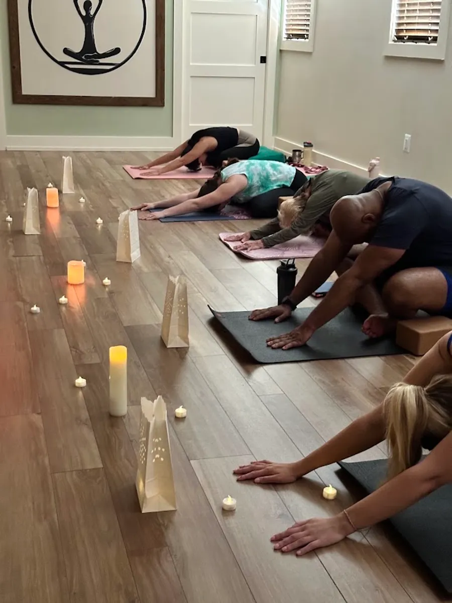 Candlelight class in session at Yoga in the Circle